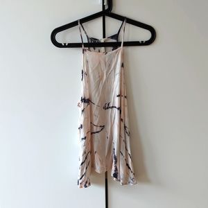 Sage light pink and navy tie dye halter tank Size S